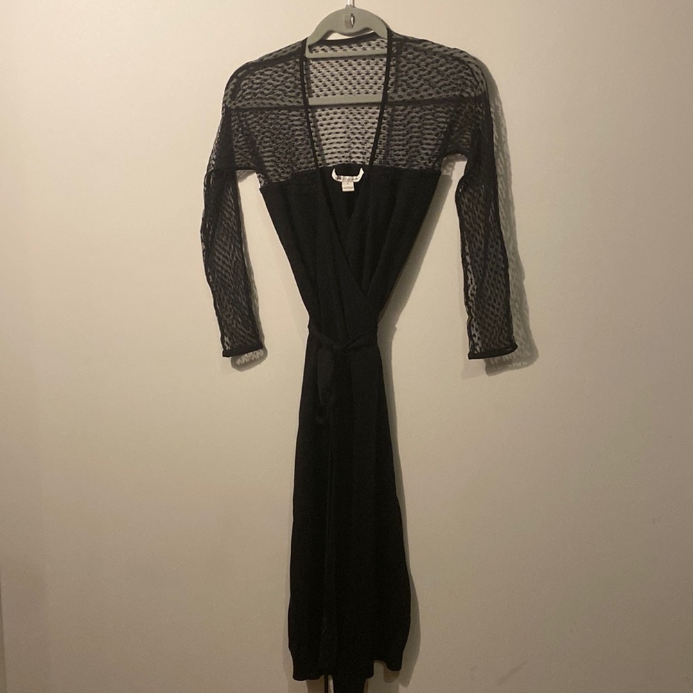 DVF Sweater & Lace Wrap Dress P